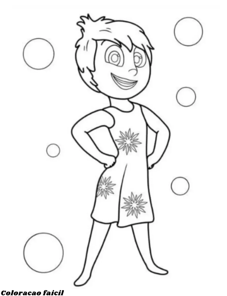 desenho da alegria de divertida mente