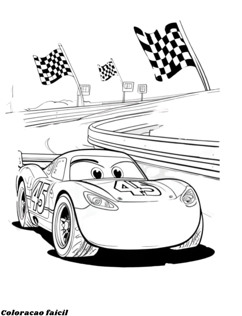 desenhos do relâmpago mcqueen para colorir
