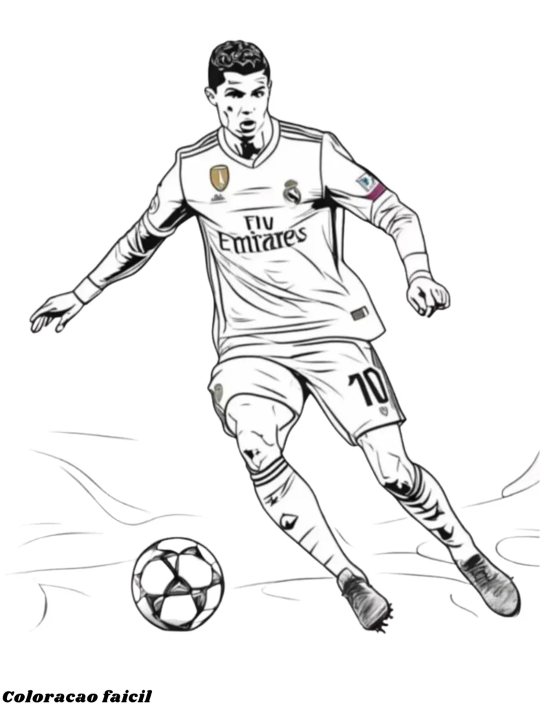 desenho do cristiano ronaldo fácil