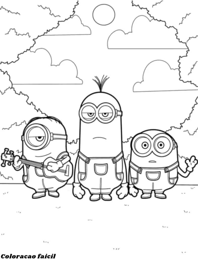 desenhos para colorir minions