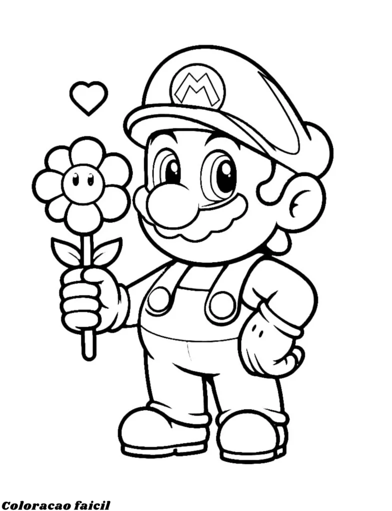 desenhos do super mario para colorir