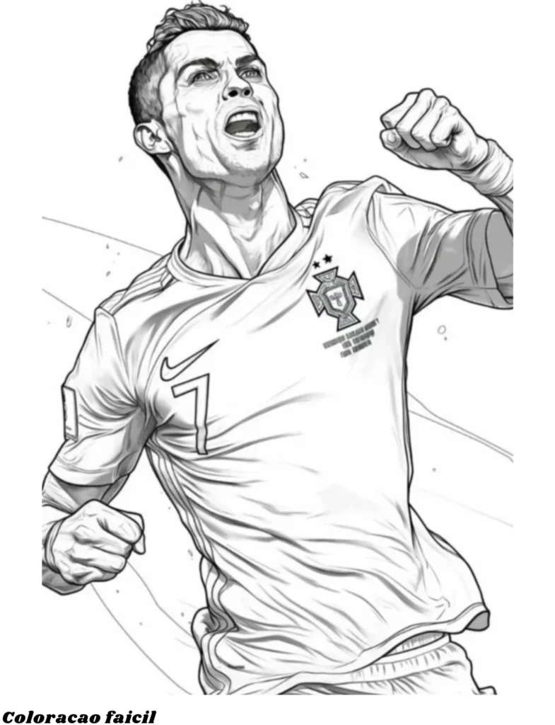 cristiano ronaldo para colorir e imprimir