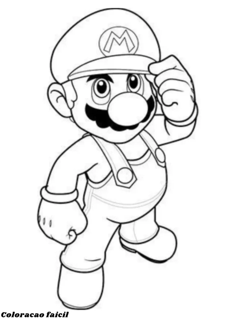 desenho do mario para colori