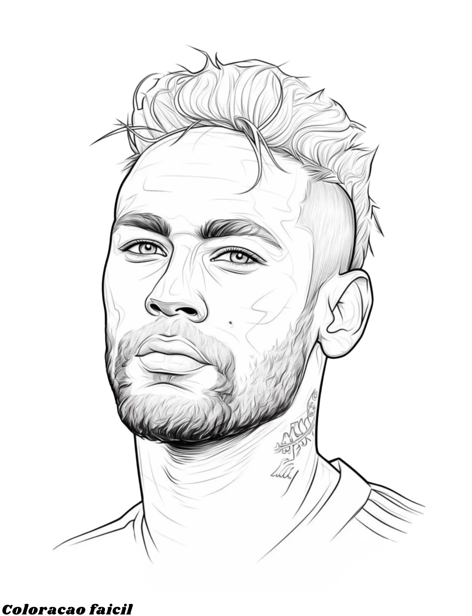 desenhos para colorir jogador de futebol neymar
