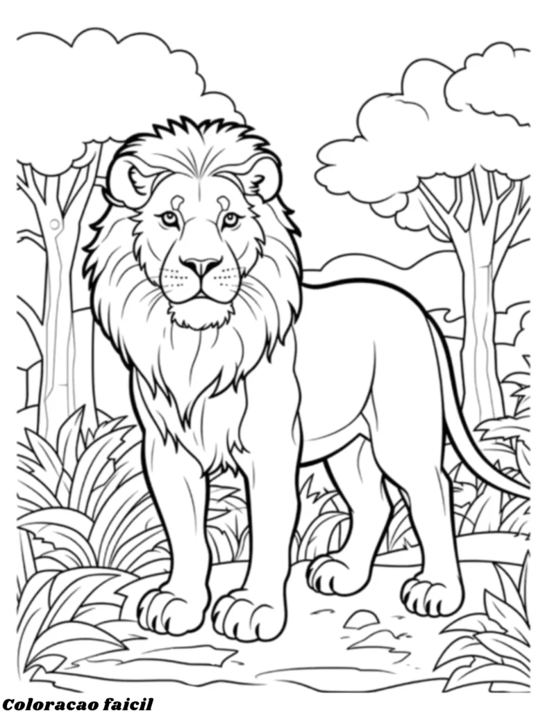 leao colorir