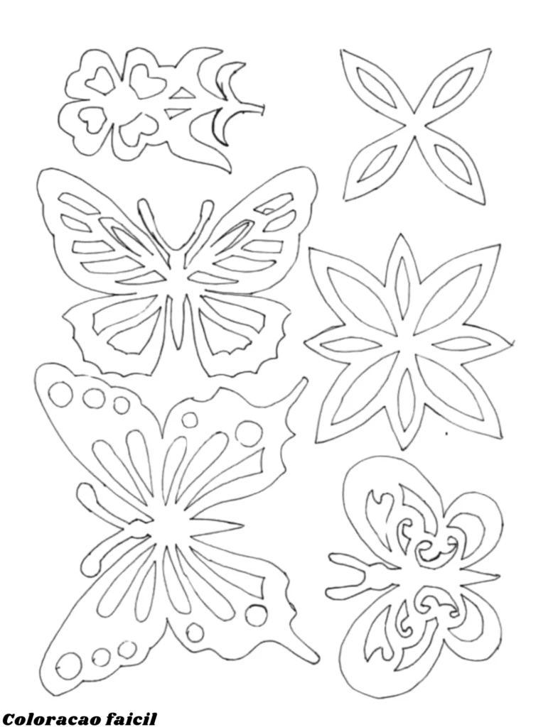 desenho de borboletas para colorir e imprimir