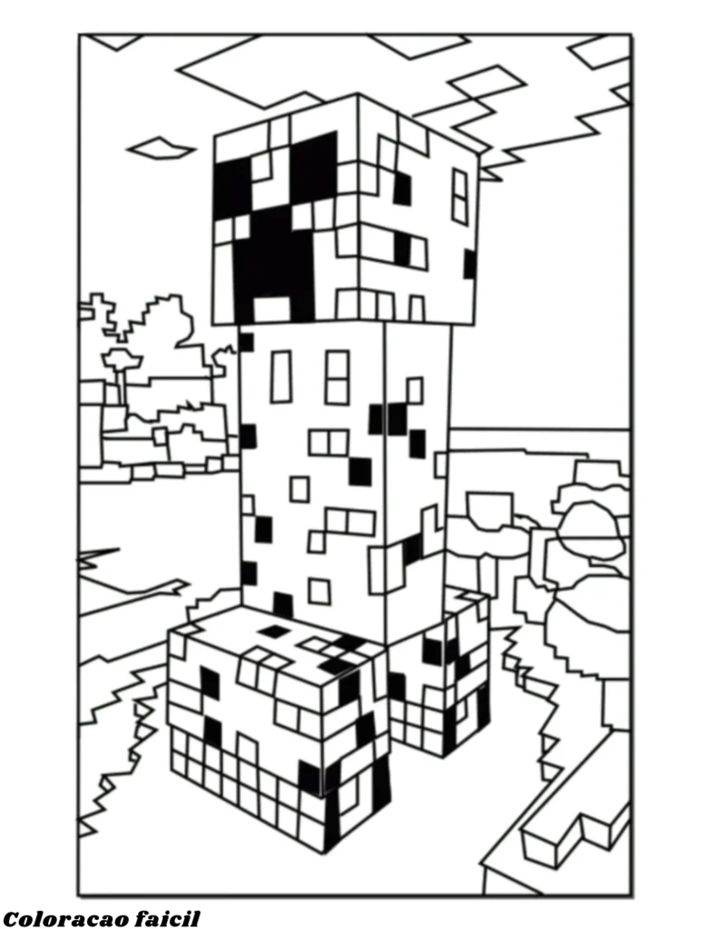 desenhos minecraft para colorir