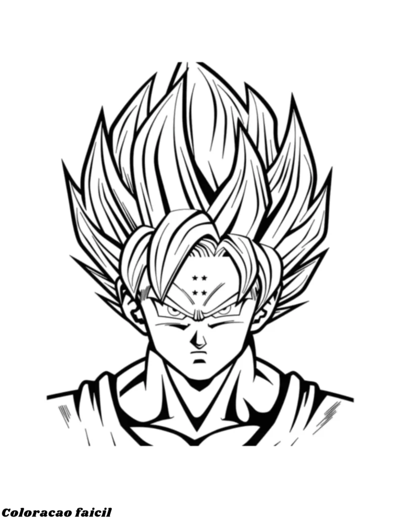 desenho do goku para desenhar