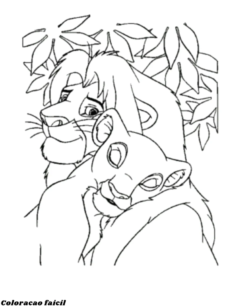 desenhos para colorir rei leão