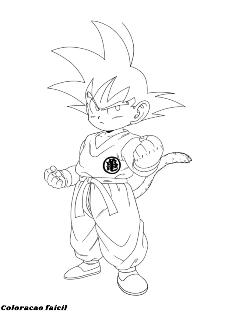 desenho do goku para pintar