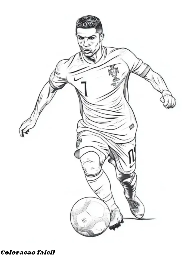 desenhos do cr7 para colorir