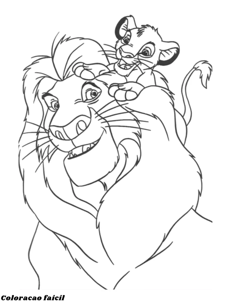 desenho para colorir rei leao