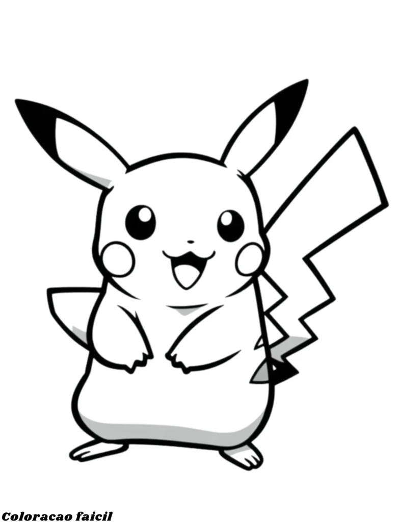 desenhos do pikachu para colorir