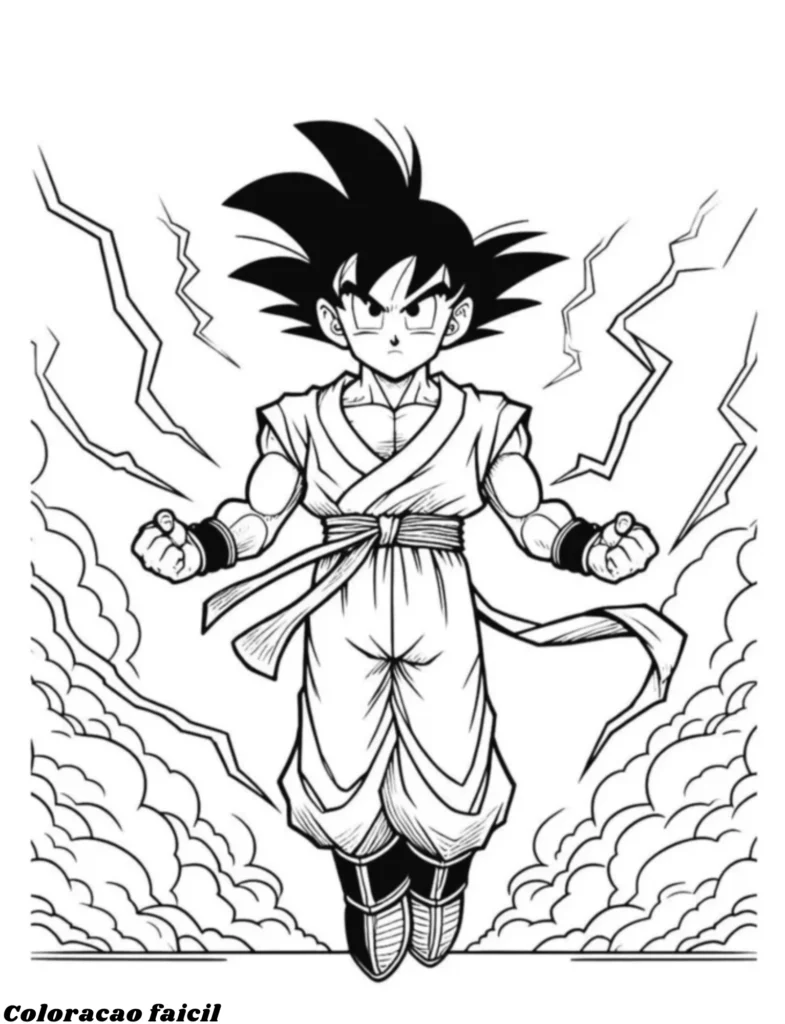 desenho do goku para pintar