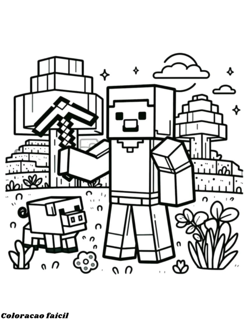 minecraft desenhos para imprimir