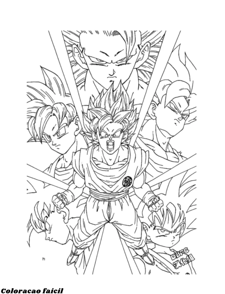 desenho do goku para colorir