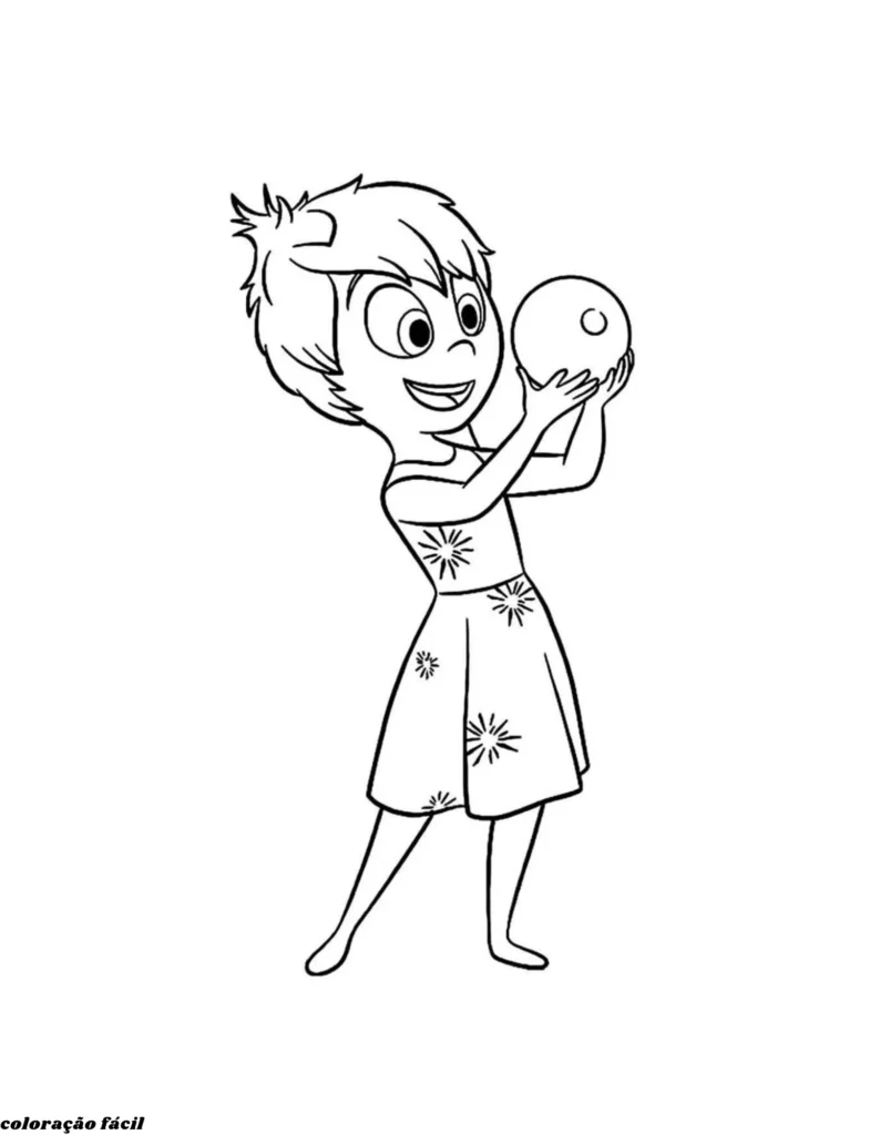 desenho para colorir alegria divertidamente