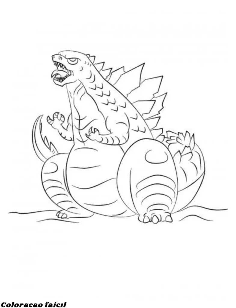 godzila para colorir