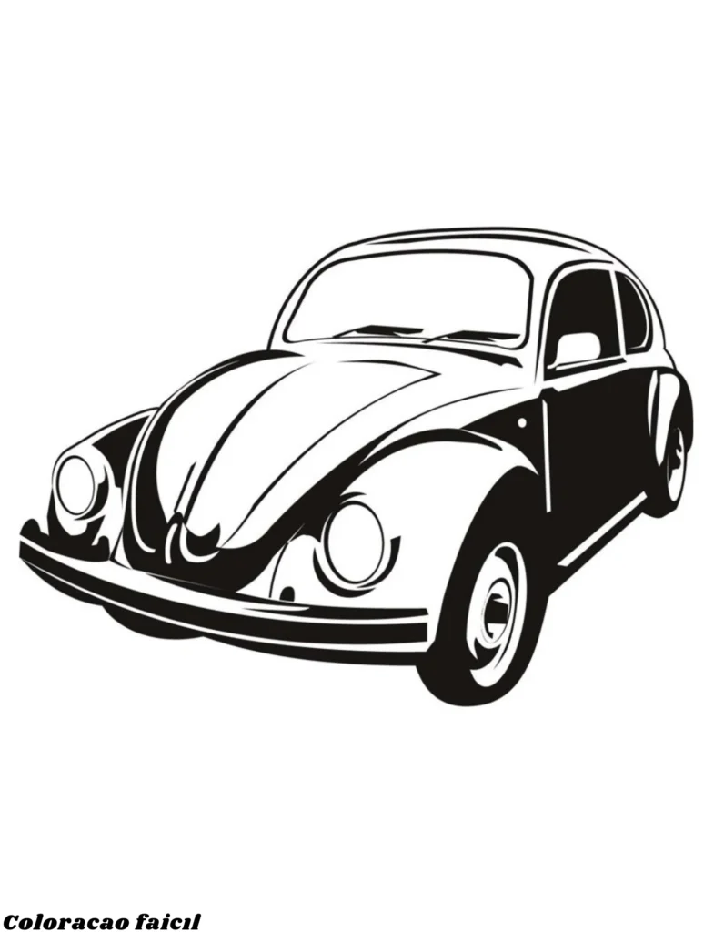 desenho fusca para colorir