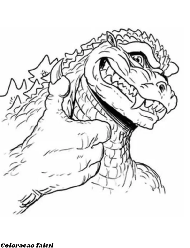 godzilla para colorir