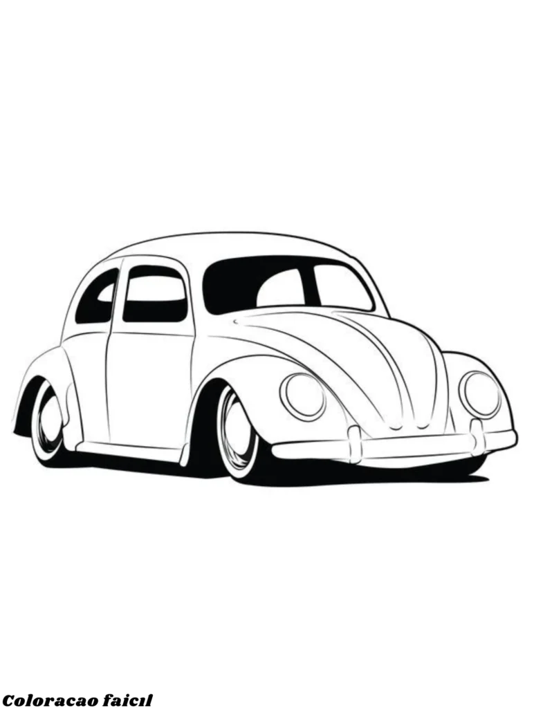 desenho de fusca para colorir