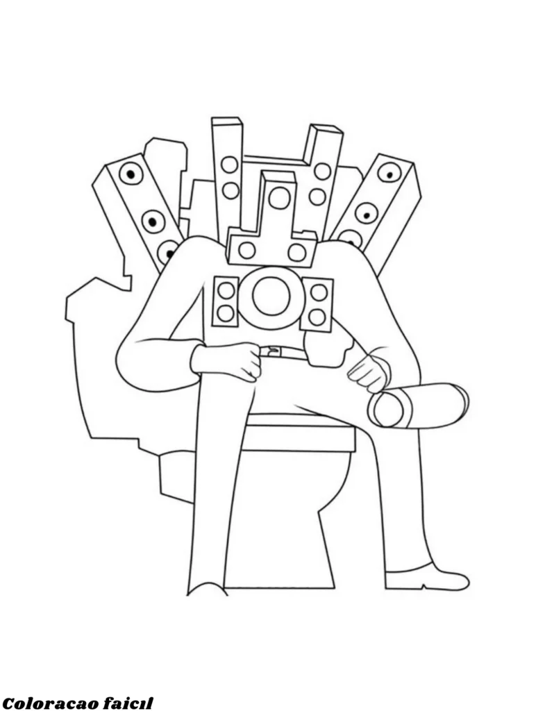 desenho skibidi toilet para colorir