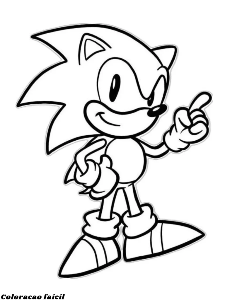 desenho para colorir sonic imprimir