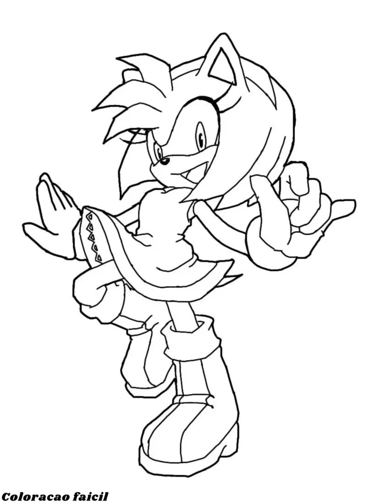 imagem sonic para colorir