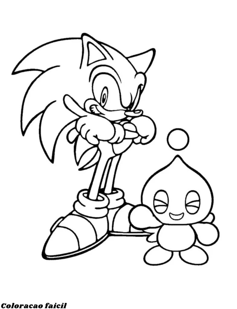 desenhos do super sonic para colorir