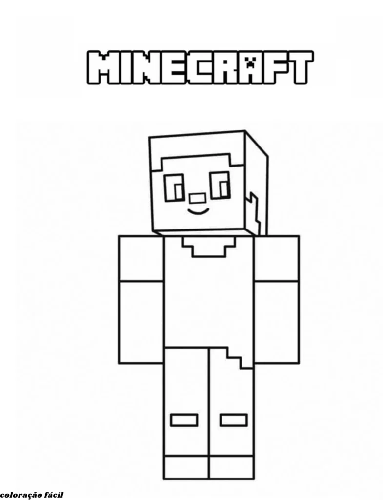 desenhos de minecraft para colorir