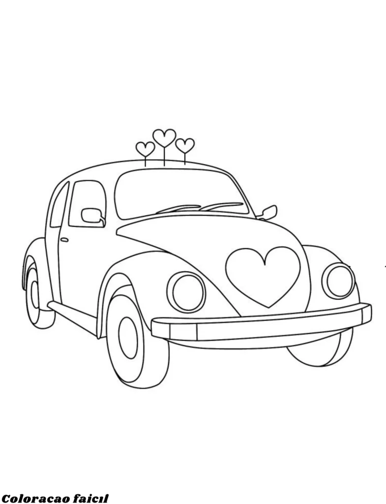 fusca para colorir