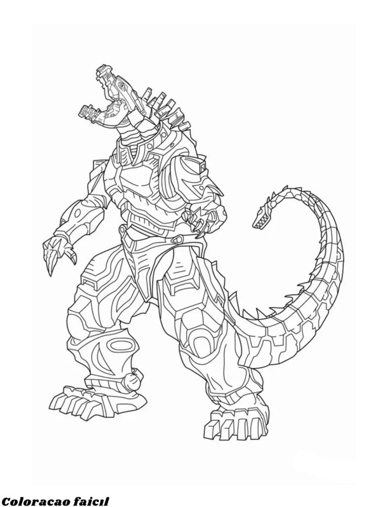 godzila para colorir