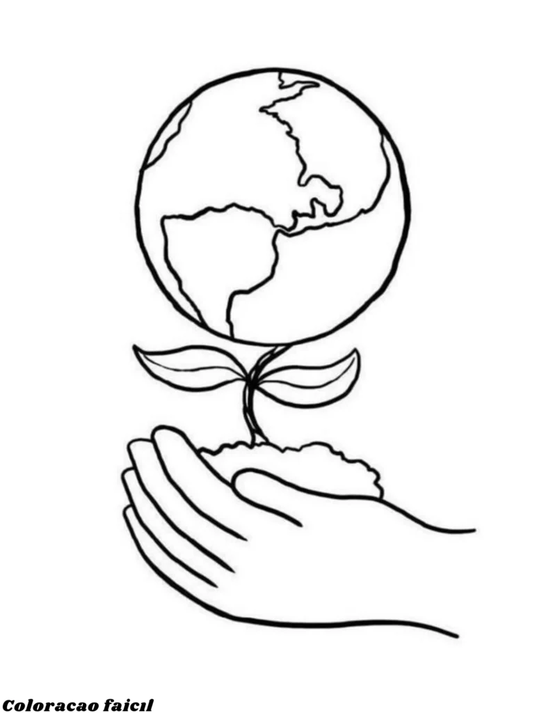 mundo para colorir