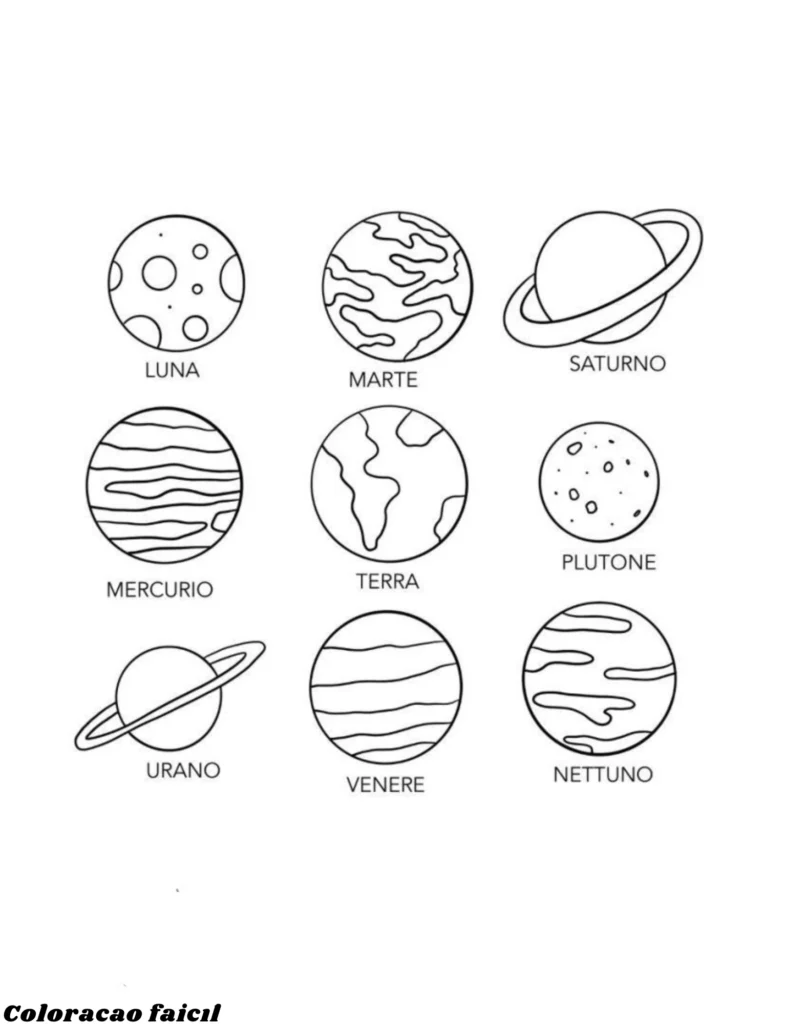 planeta desenho colorido