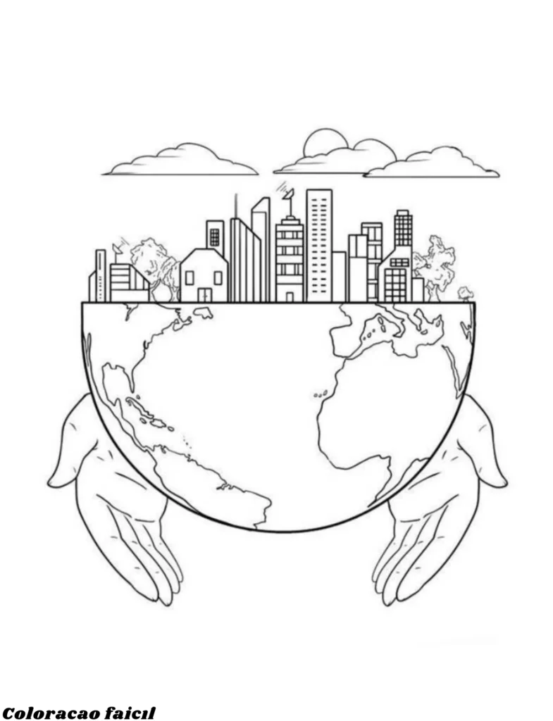 desenho para colorir planetas