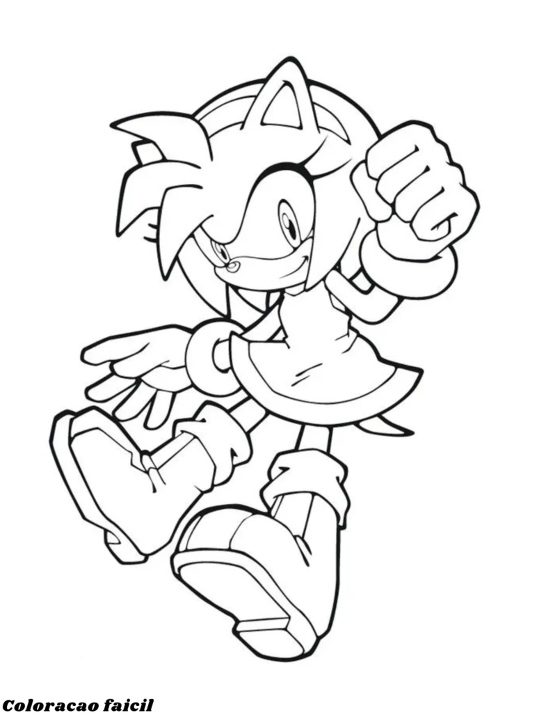 desenho de sonic para colorir