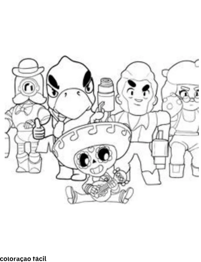el primo brawl stars para colorir