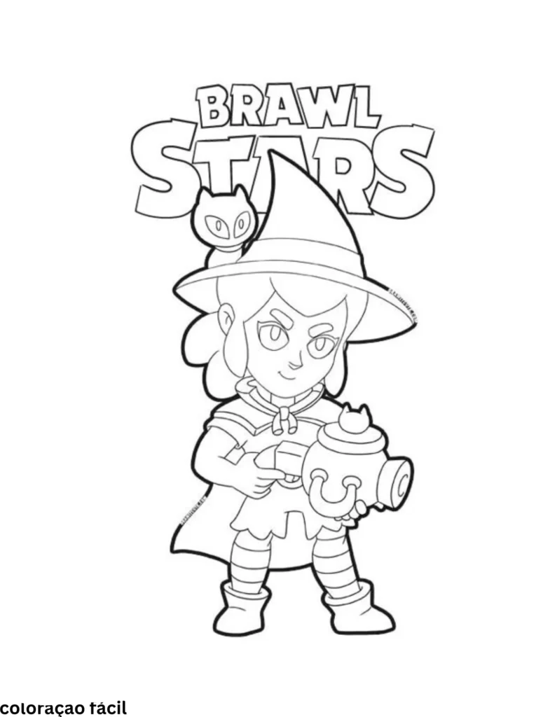 shelly brawl stars para colorir