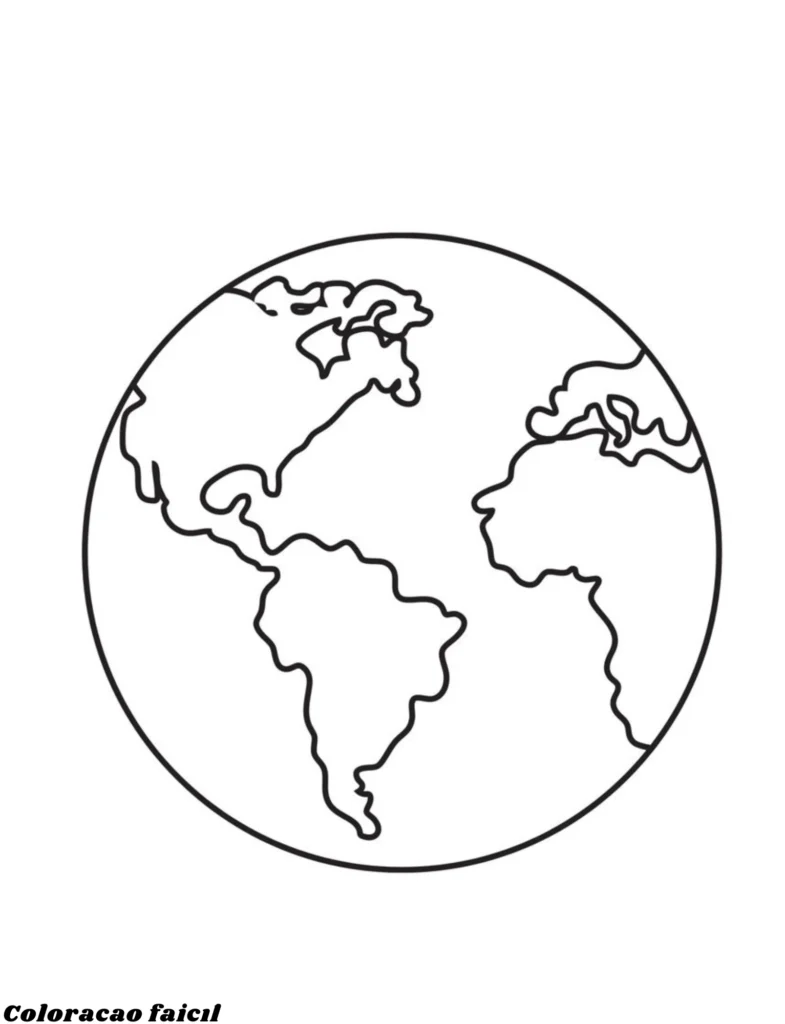 planeta para colorir