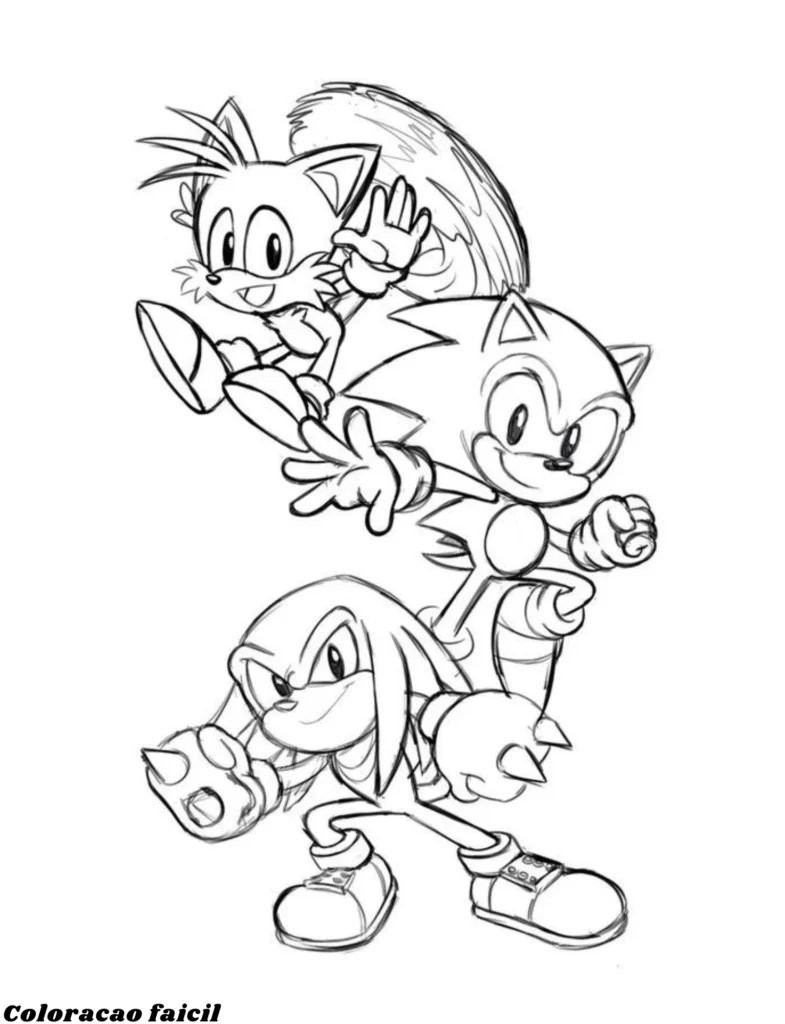 desenho do sonic pintar