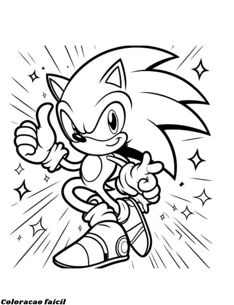 desenhos para colorir de sonic