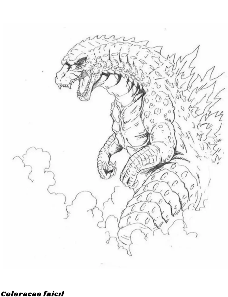 desenhos do godzilla para colorir