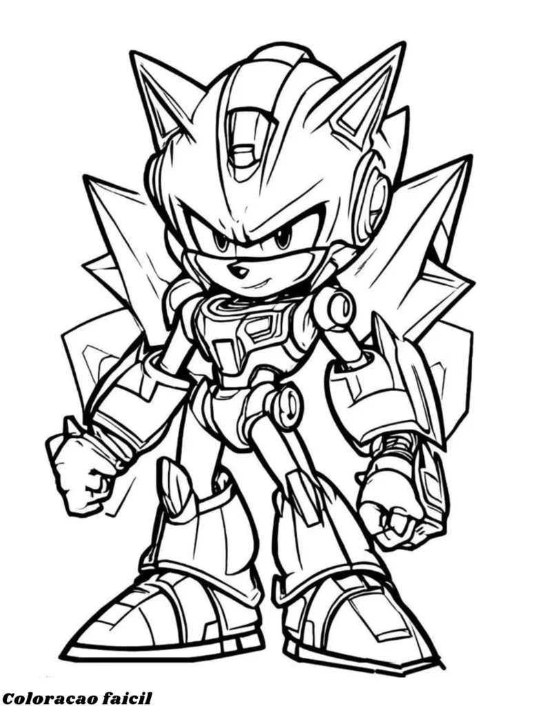 imagens sonic para colorir