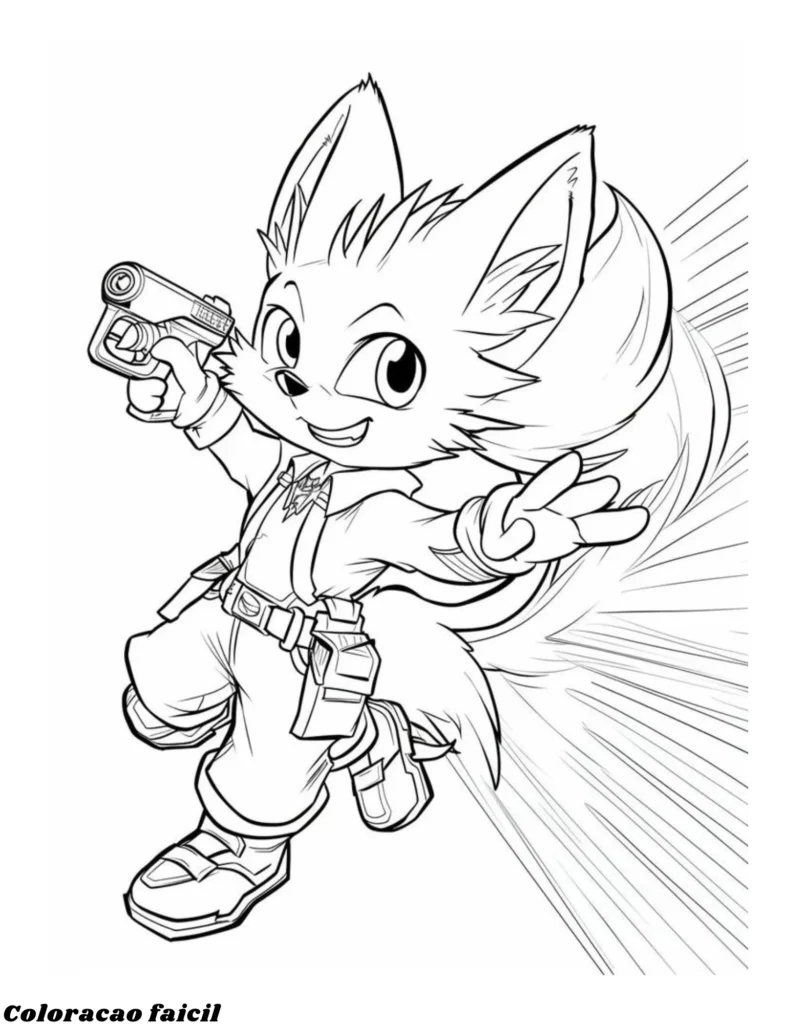 sonic desenho para imprimir