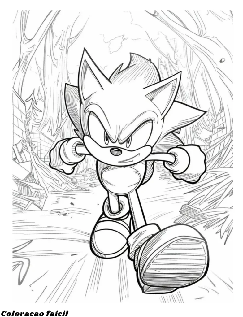 sonic pra colorir
