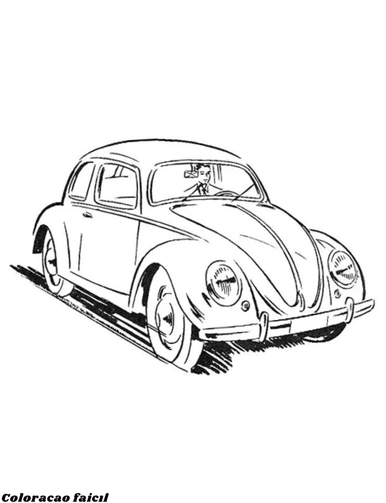 desenho de fusca para imprimir