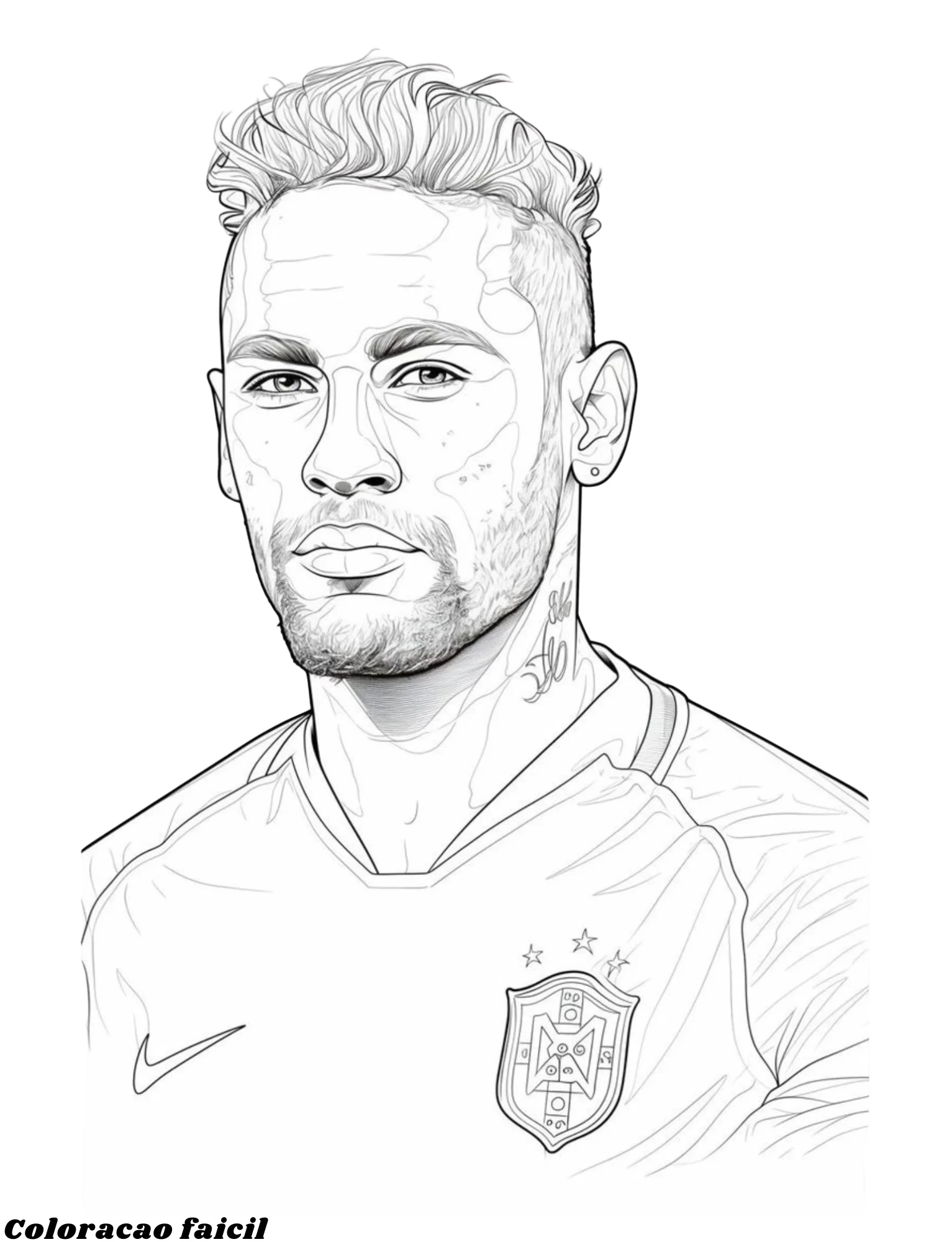 foto do neymar para colorir