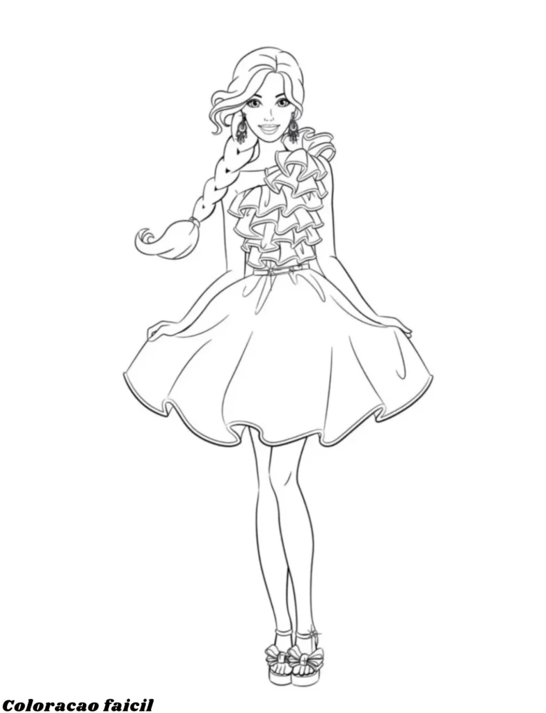 desenho da barbie para colorir