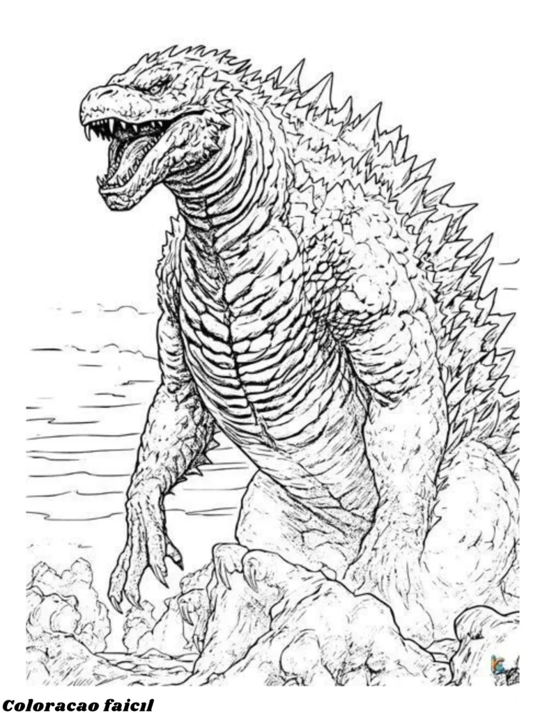 desenhos do godzilla para colorir