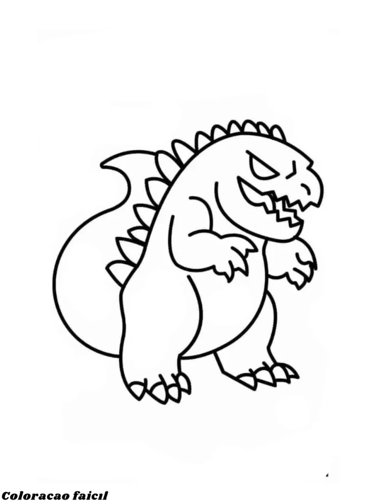 godzilla para colorir